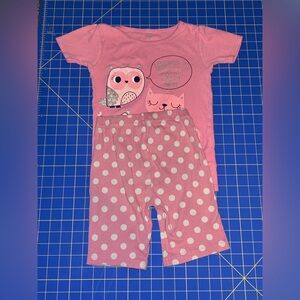Adorable Pink Animal Kids Pajama Set